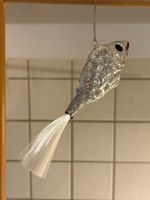 Origineller Weihnachts-Anhänger, silberfarbener Fisch