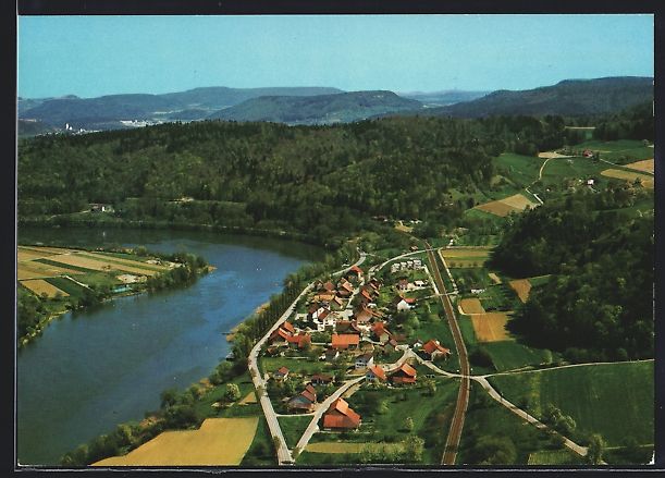 Cartoline postali: Rümikon, Ortsansicht aus der Vogelschau – Usato da Berlin venduto da bartko-reher