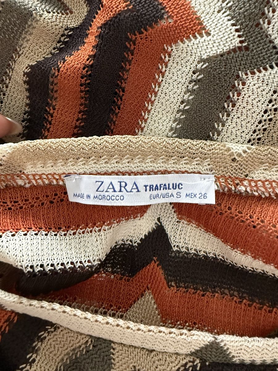 Zara T-shirt: Zara Trafaluc Strickshirt Boho Missoni Style Gr. S – Usato da Lugano venduto da rebecca.wardrobe 6