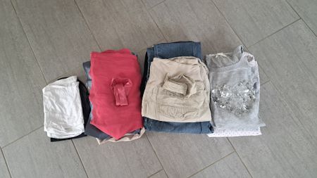 Umstandsmode Set (Hosen, Pulli, Kleider, Band) 43/44, L/XL
