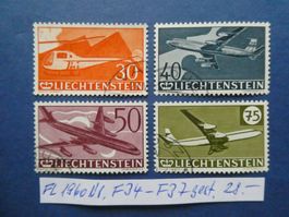 FL 1960 Nr. F34-F37 gestempelt