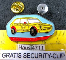 VW Golf Racing Auto Pin geprägt mit Security-Clip VINTAGE