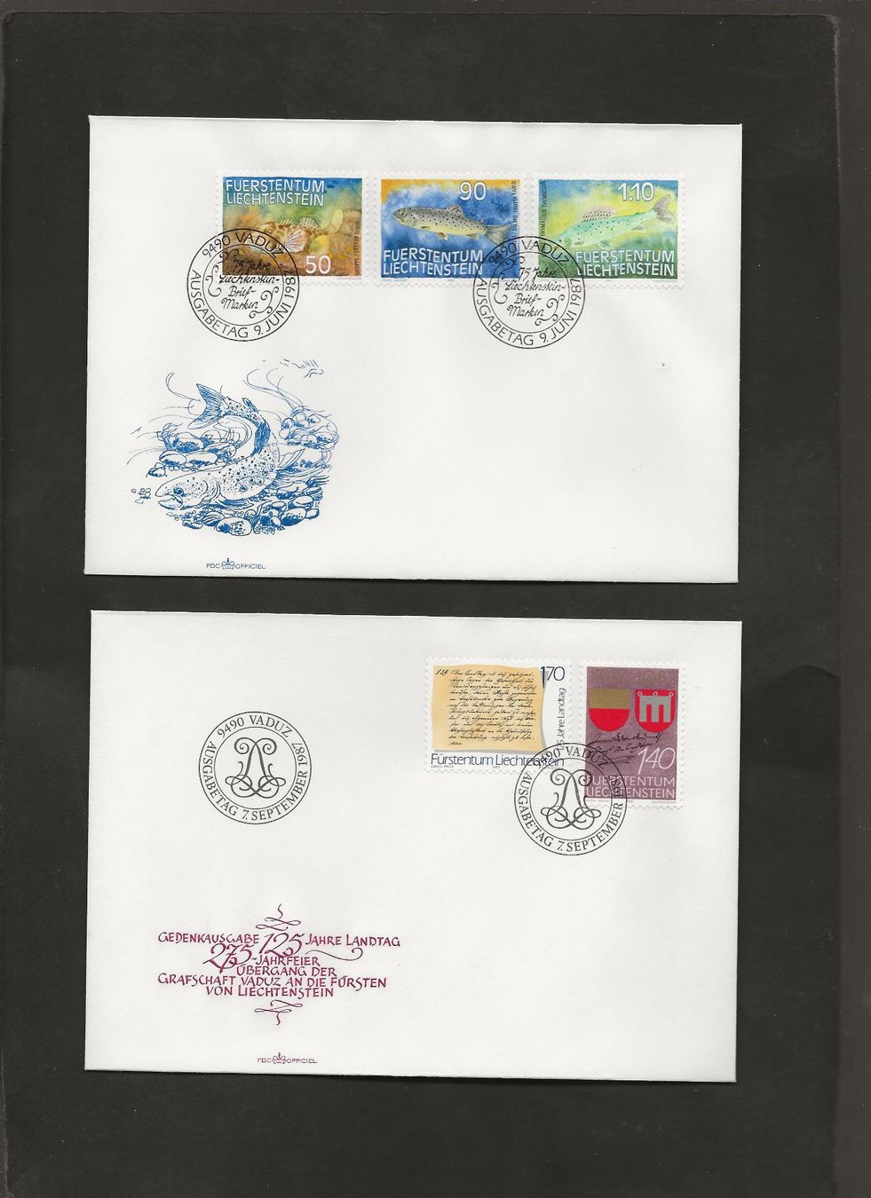 Tutti i francobolli: 32 FDC Liechtenstein 1986 bis 1989 – Usato da Au ZH venduto da xelagreb01 7