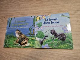 Livres enfants: journaux d'une grenouille et d'une fourmi