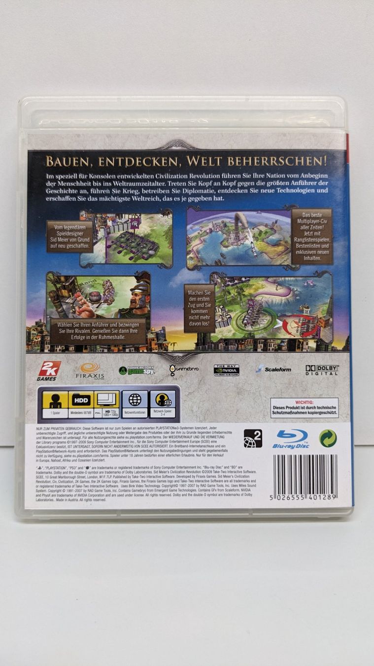 Giochi: Civilization Revolution - PlayStation 3 – Usato da Menziken venduto da mame18 2