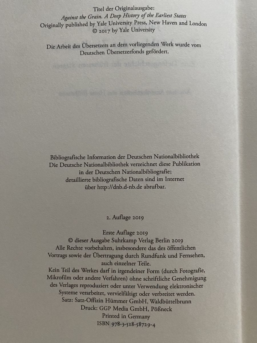 Bücher: Die Mühle der Zivilisation - James C. Scott – Gebraucht aus Schwarzenburg von Michellu 5