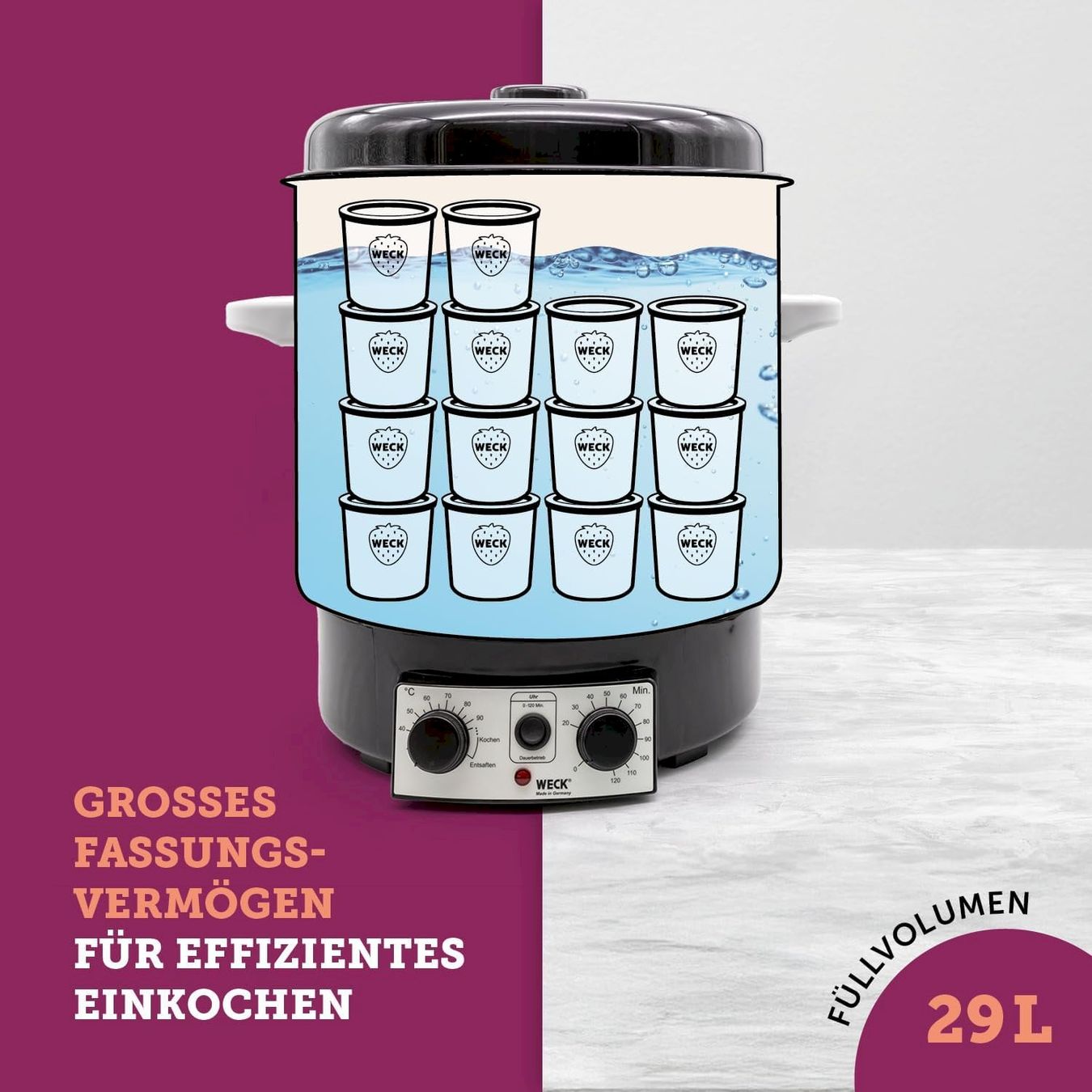 Cucine complete: Weck WAT15 Einkochautomat Emaille – Nuovo e nell'imballaggio originale da Bottighofen venduto da zaap 6