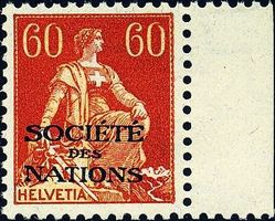 1922 SDN (D lll), Völkerbund Nr. 10 postfr.**, mit Aufdruck.
