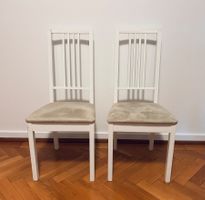 2 Stühle Esstisch Garderobe weiss/beige - TOP Skandinavisch