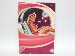AK UFO Pin-Up Space Age Postkarte