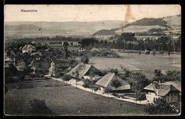 AK Neumühle, Ortsansicht aus der Vogelschau