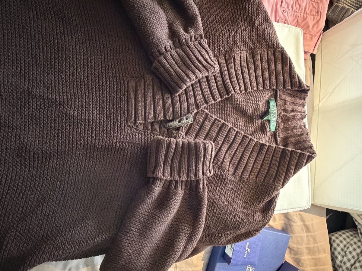 Ralph Lauren Pulls & Sweat-shirts: Brauner Strickpullover von Ralph Lauren, Grösse L – D'occasion à Zumikon par ems_6kdb 1