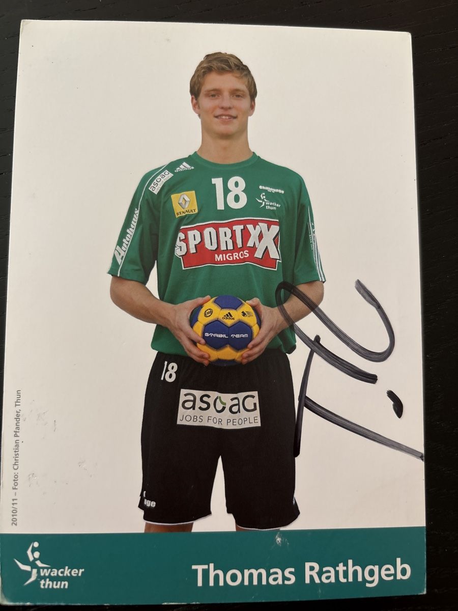 Autographes: Signierte Handballkarte Thomas Rathgeb Wacker Thun – D'occasion à Uetendorf par hoisle