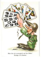 Militär - Jux Künstler Naef - Jassen  Soldat mit Strategie !