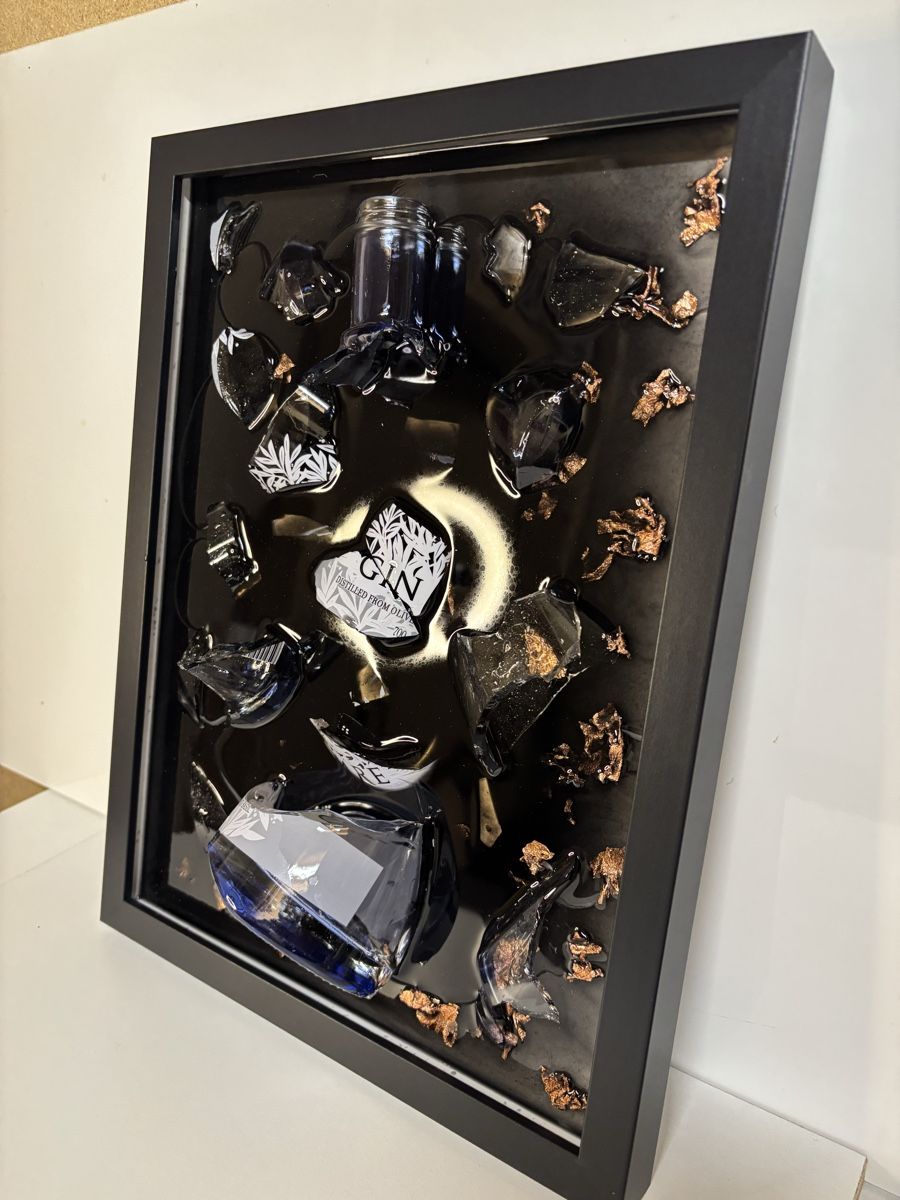Alle Dekorationen: Deko/Bild/Epoxidharz/Flasche/Bar/Gin – Neu (gemäss Beschreibung) aus Kreuzlingen von ArtTrading 1
