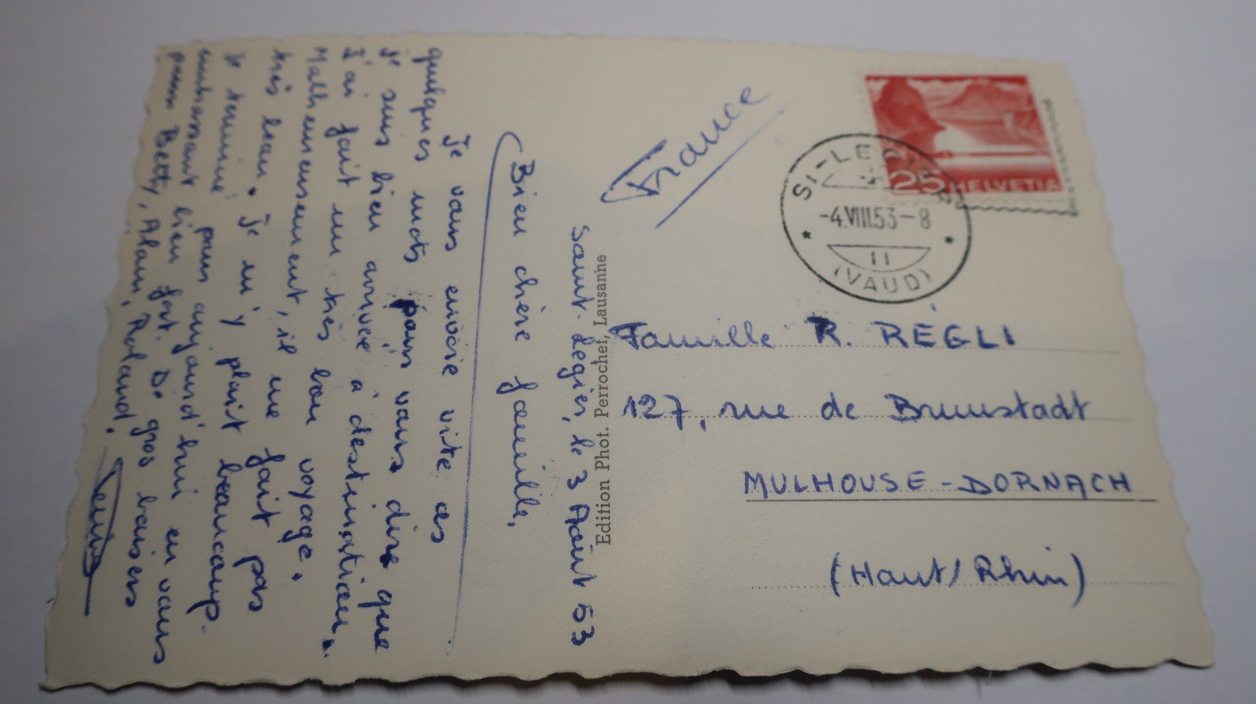Cartoline postali: Lac léman Ile de Salagnon 1953 – Usato da Cormoret venduto da Pascalll2001 5