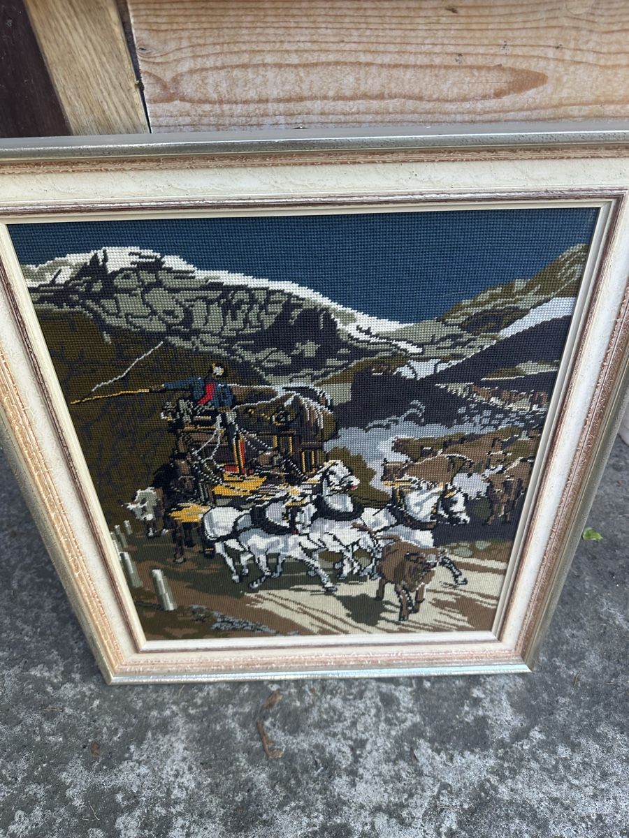 Poster & Bilder: 4 Wandbilder Gobelin mit Rahmen  – Gebraucht aus Villmergen von Bezdupe 1