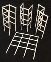 4 Stück Gartenhelfer Minizaun (Mit Scharnieren)