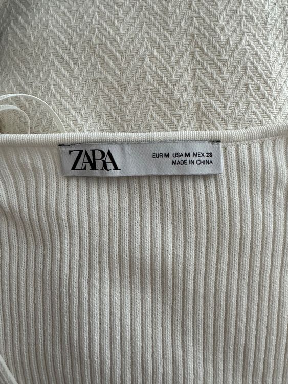 Zara Top: Zara Oberteil weiss Gr. M – Usato da Klingnau venduto da Vdado 2