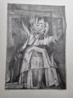 KÜNSTLER UNLESERLICH SIGNIERT LITHOGRAPHIE NUMMERIERT 19/175