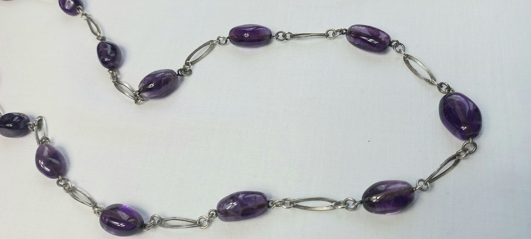 Catenine: Wunderschöne Amethyst-Kette, Silber, Vintage! – Usato da Buchs AG venduto da Dzirul 8