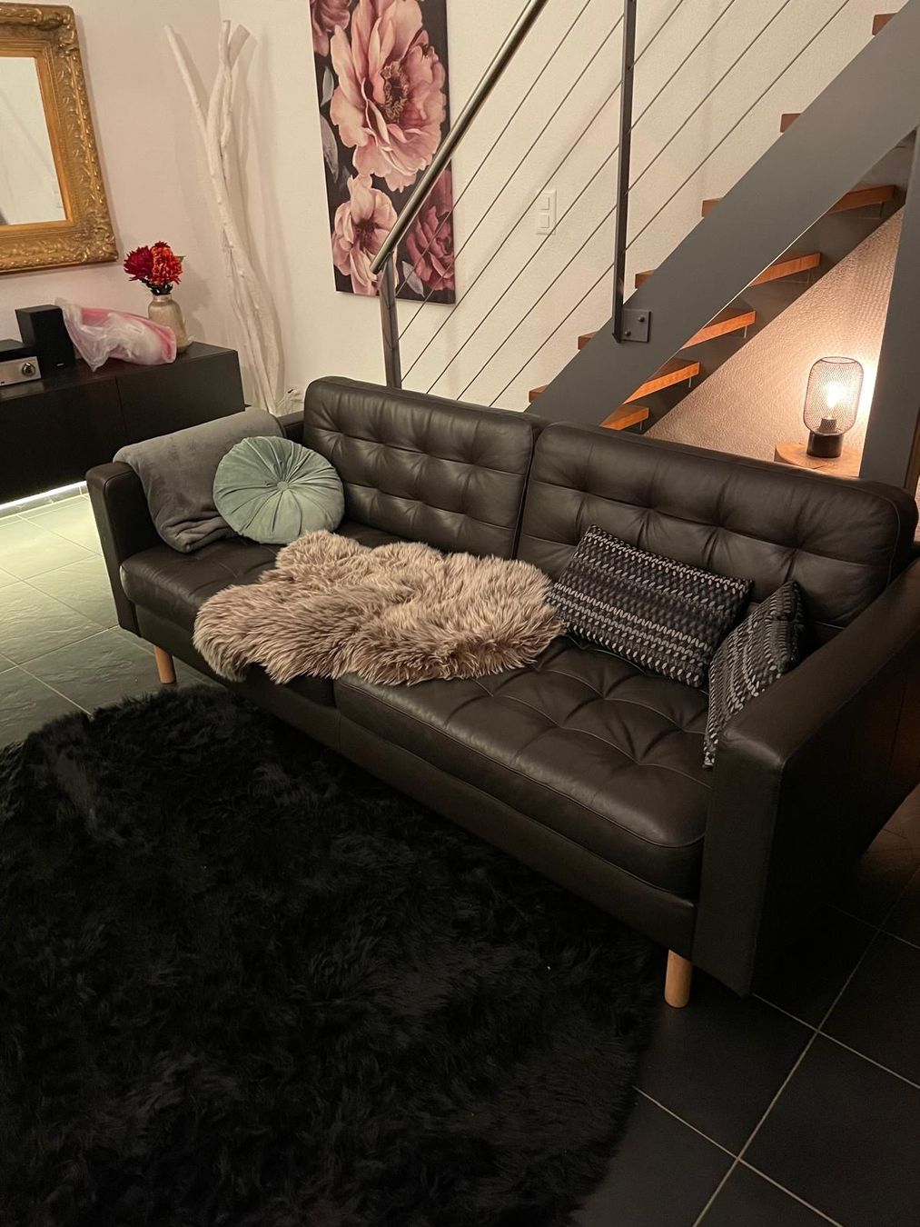 Divani: 3er Leder Sofa Ikea Landskrona – Usato da Sirnach venduto da sirni