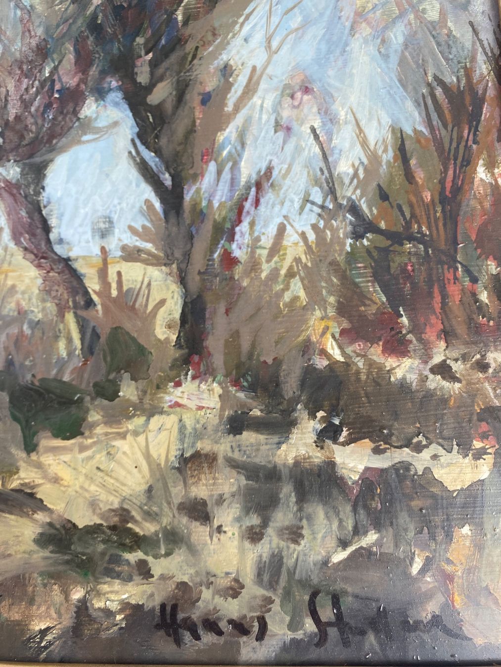Dipinti: Hanns Studer - Waldlandschaft von 1948 – Usato da Basel venduto da bigmbh 1