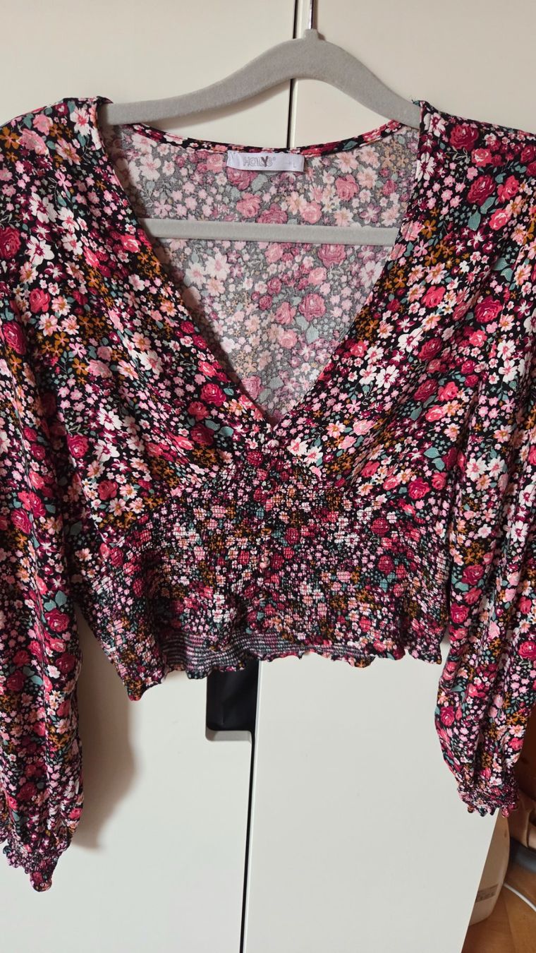 Camicette: Damen Bluse Floral Viskose Grösse L – Usato da Weggis venduto da Leeclipse 1