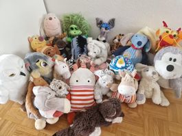 Grosses Plüschtier-Paket – verschiedene Tiere & Figuren