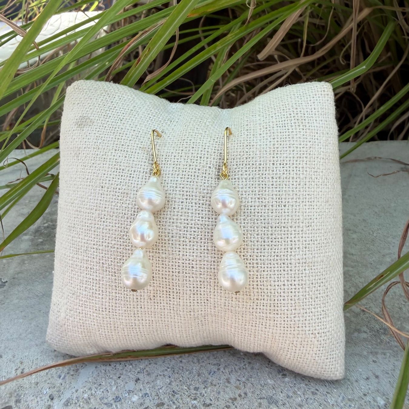 Ohrringe & -stecker: Luxuslook: Ohrhänger vergoldet echte Perlen – Neu und originalverpackt aus Rombach von Ivreajewels 3