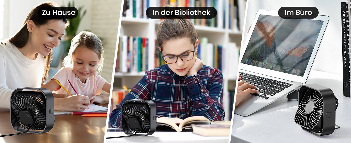 Ventilatori: 2 Stück USB Mini Tischventilatoren 360° – Nuovo e nell'imballaggio originale da Châtelaine venduto da topshop.switzerland 8