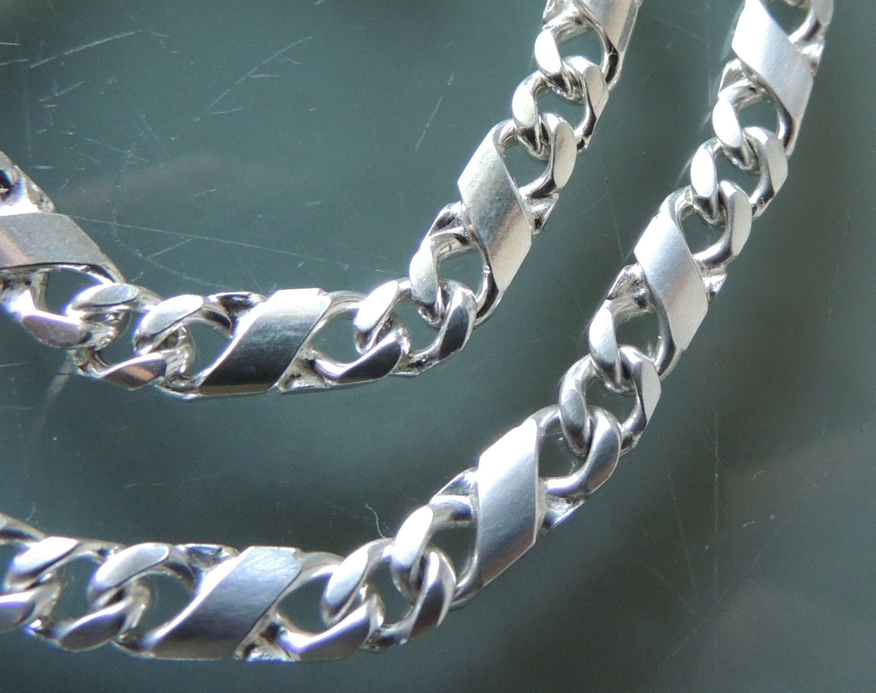 Catenine: Silber 925 Figaro Halskette 49 cm – Usato da Waldenburg venduto da schaller707 2