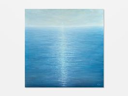 Modernes Acrylbild Stille am Meer 100 × 100 cm
