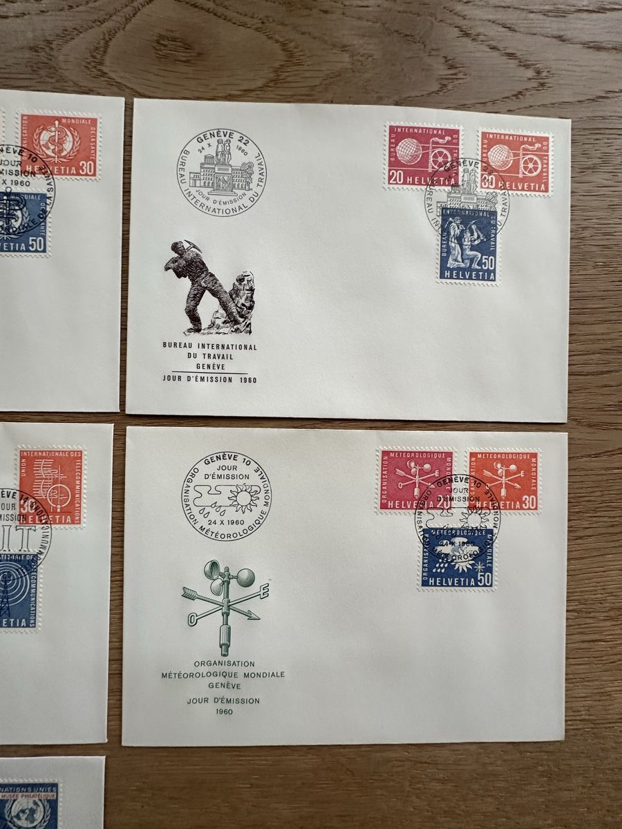 Tutti i francobolli: Schweiz - 16x FDC Ämter. 1960-1963 – Usato da Schmitten / FR venduto da Samsara169 6