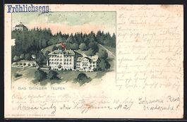 Litho Teufen, Ansicht von Hotel Bad Sond