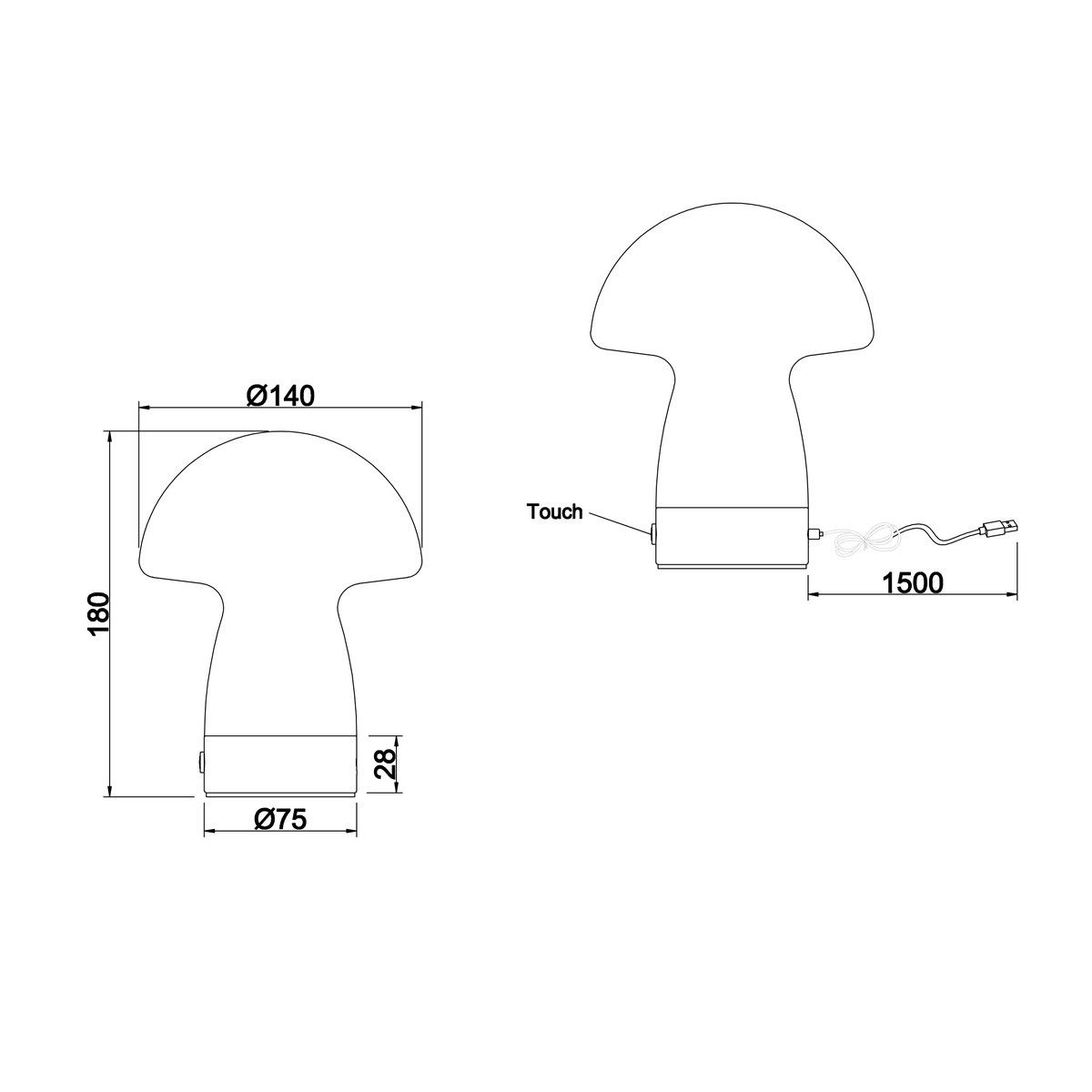 Lampade: LED Tischleuchte, Akku, 18 cm Höhe – Nuovo (secondo la descrizione) da Kreuzlingen venduto da Smart-Light 4