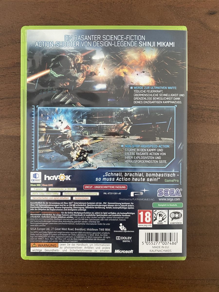 Microsoft Giochi: Vanquish für Xbox 360 – Usato da Thunstetten venduto da Virus_33 3