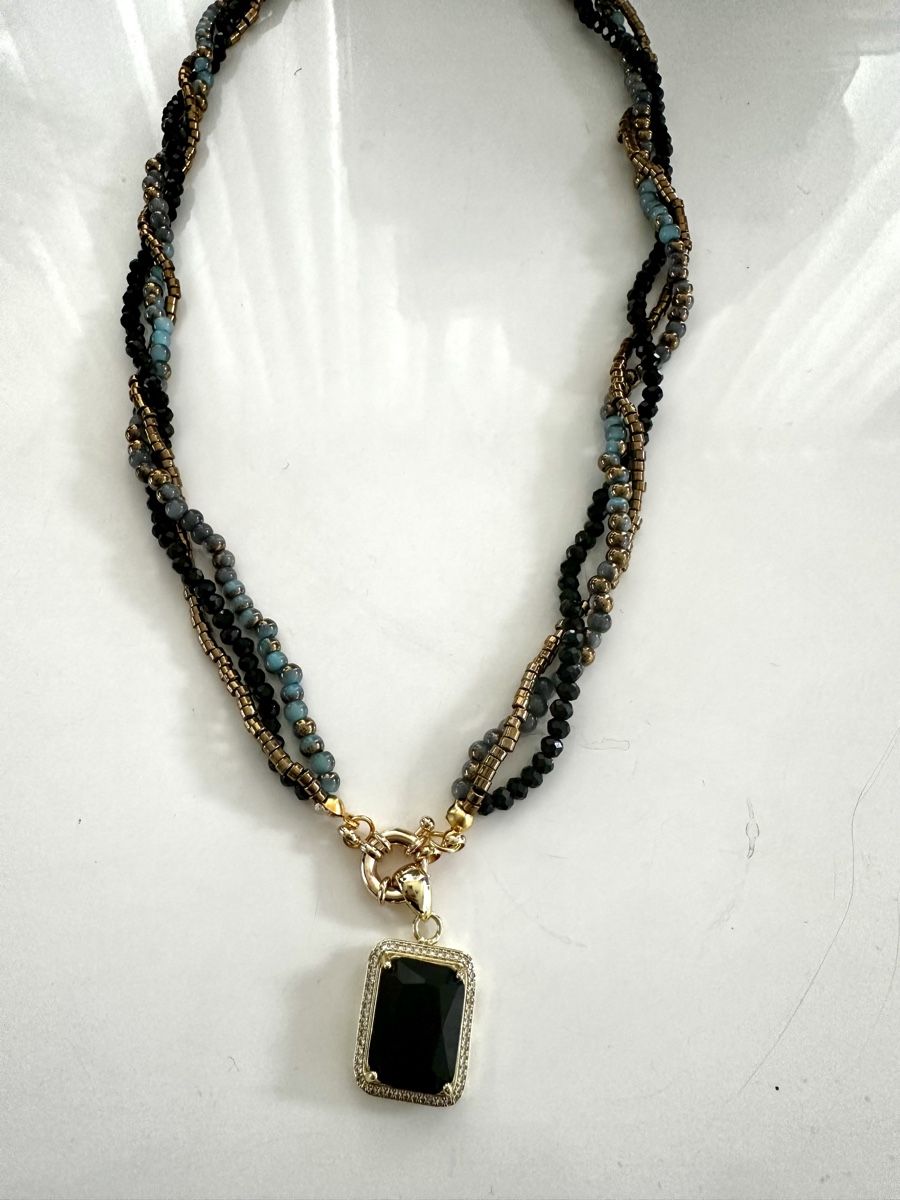 Catenine: Elegant Beaded Necklace with Black Gemstone – Nuovo e nell'imballaggio originale da Oftringen venduto da Eylem79 3
