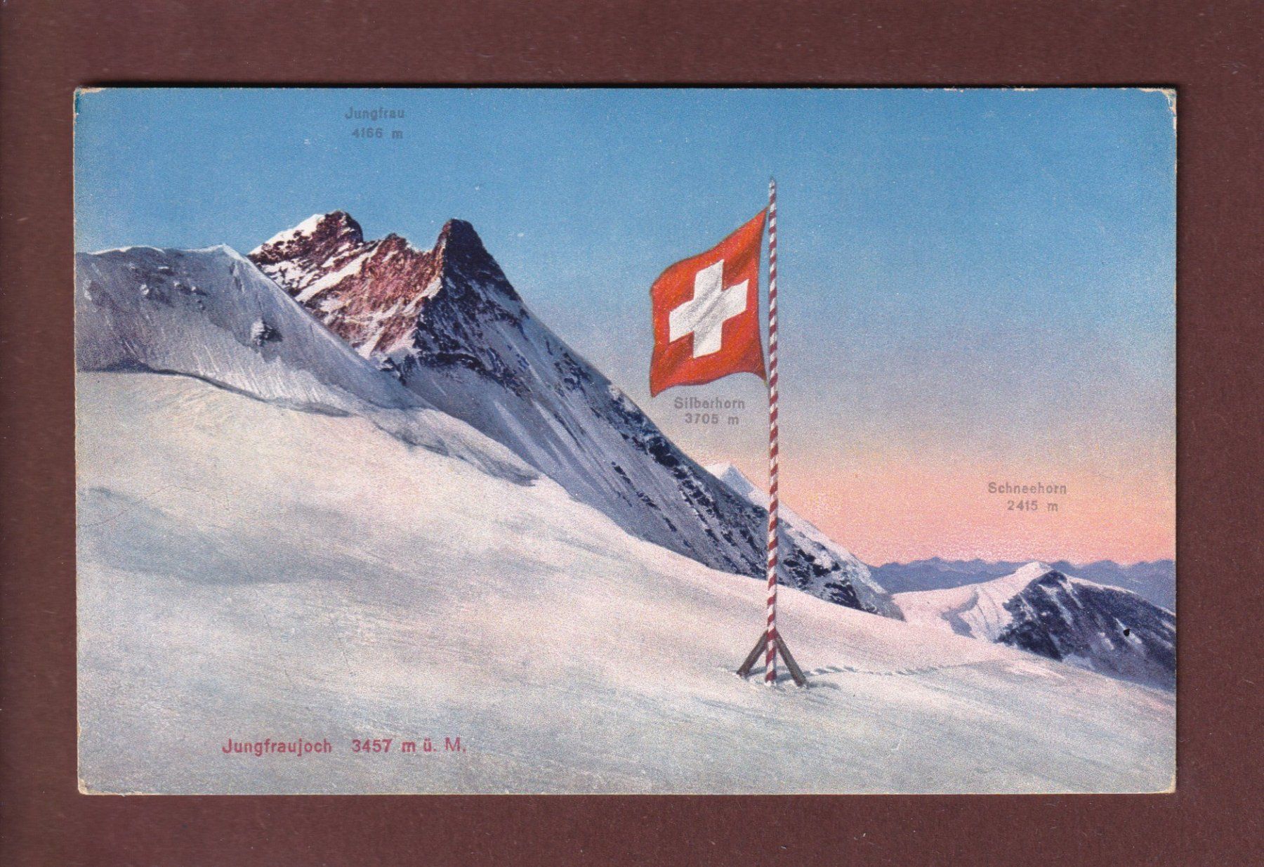 Cartoline postali: JUNGFRAUJOCH - Jungfrau – Usato da Pully venduto da nicecards