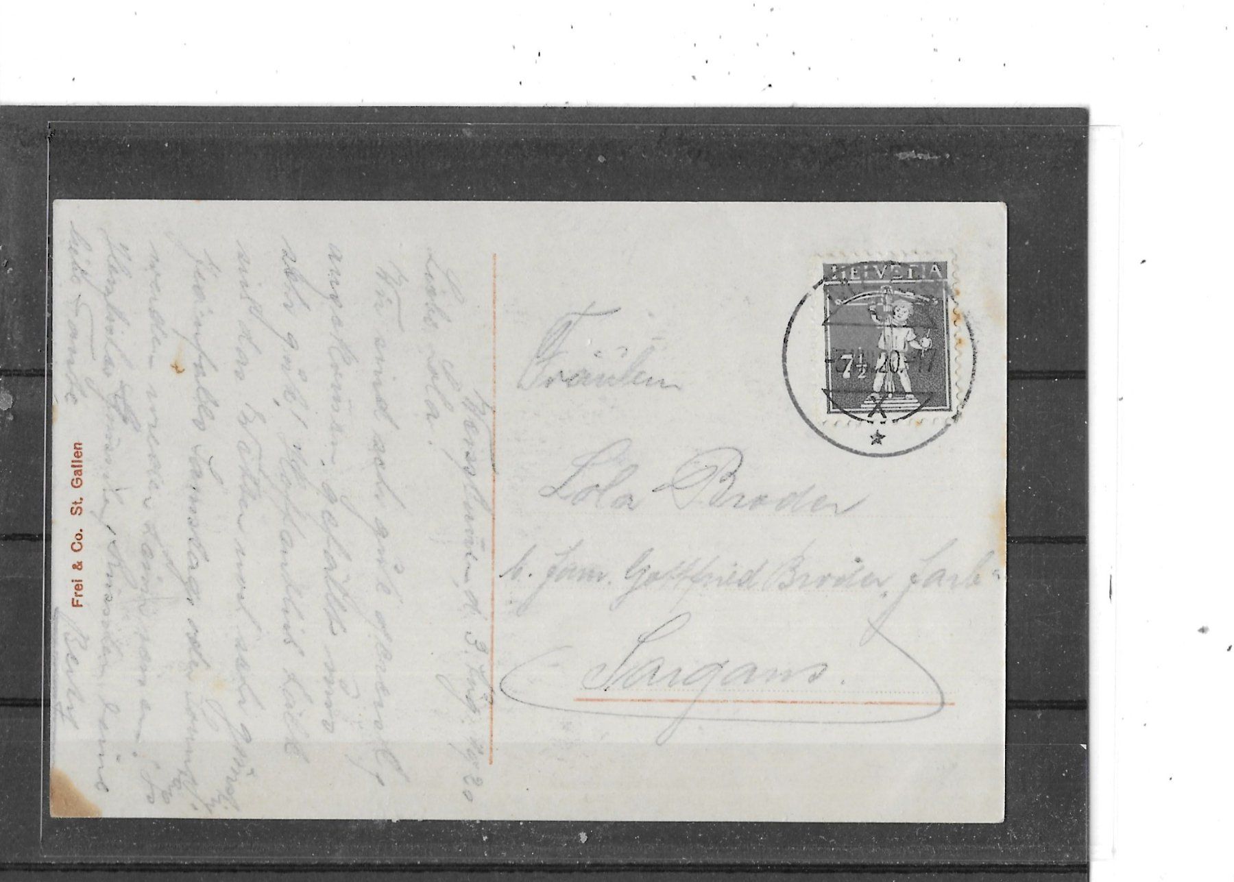 Ansichtskarten: SG Weisstannen 1920 – Gebraucht aus Schocherswil von Wilare 1