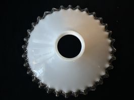 Opalglasschirm gerüscht Ø21,6cm für Deckenlampe