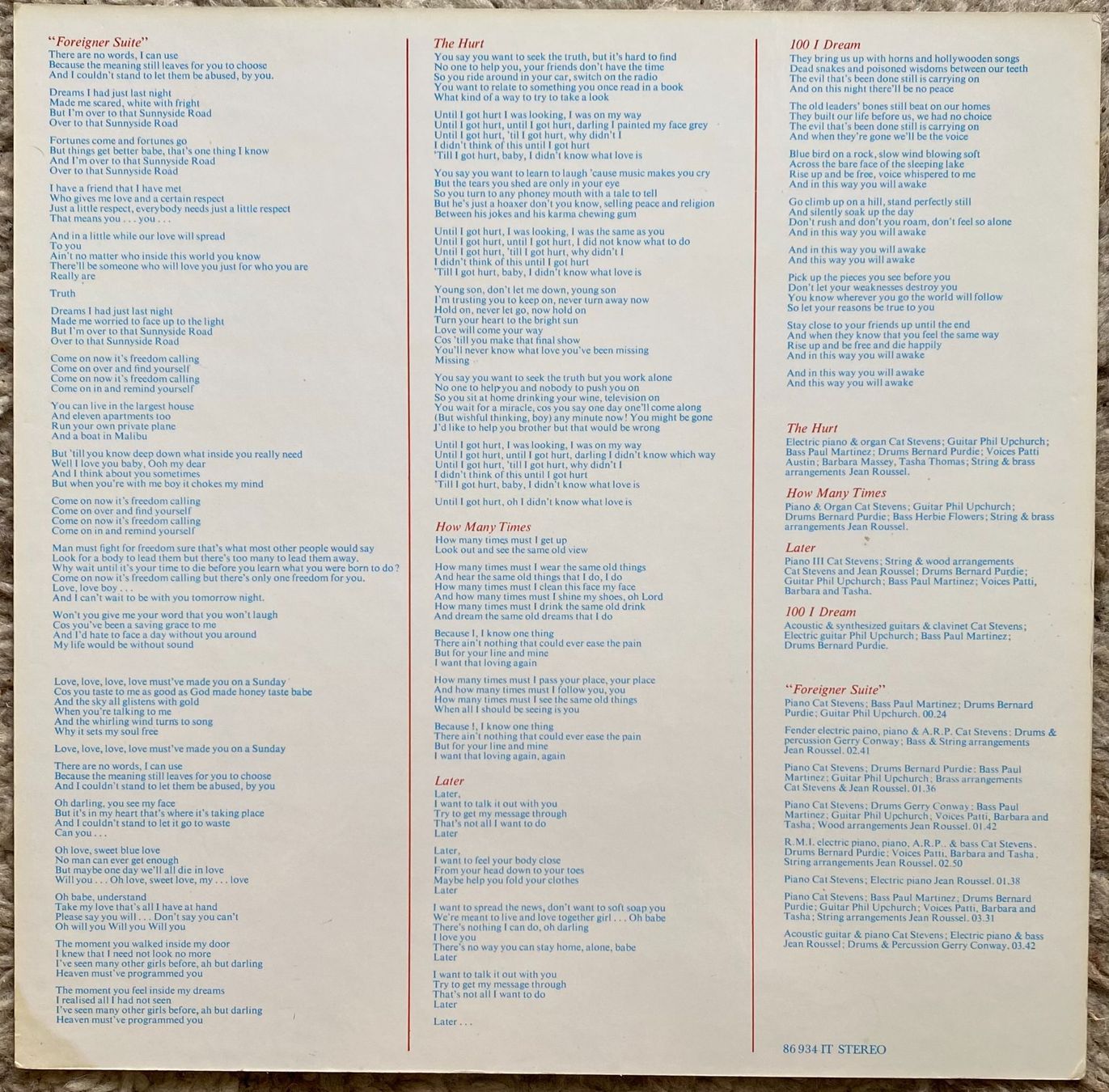 Dischi in vinile: Cat Stevens - Foreigner LP 1973 – Usato da Forch venduto da xtcpiemont 2