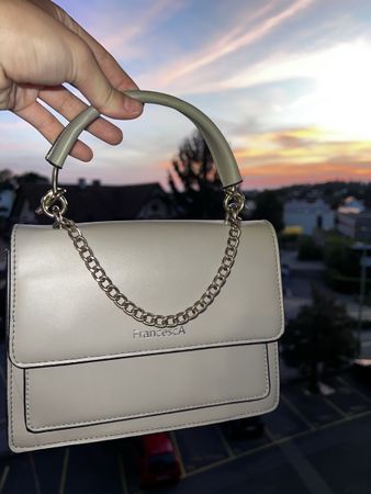 Handtasche Francesc A beige mit Kettengriff neu