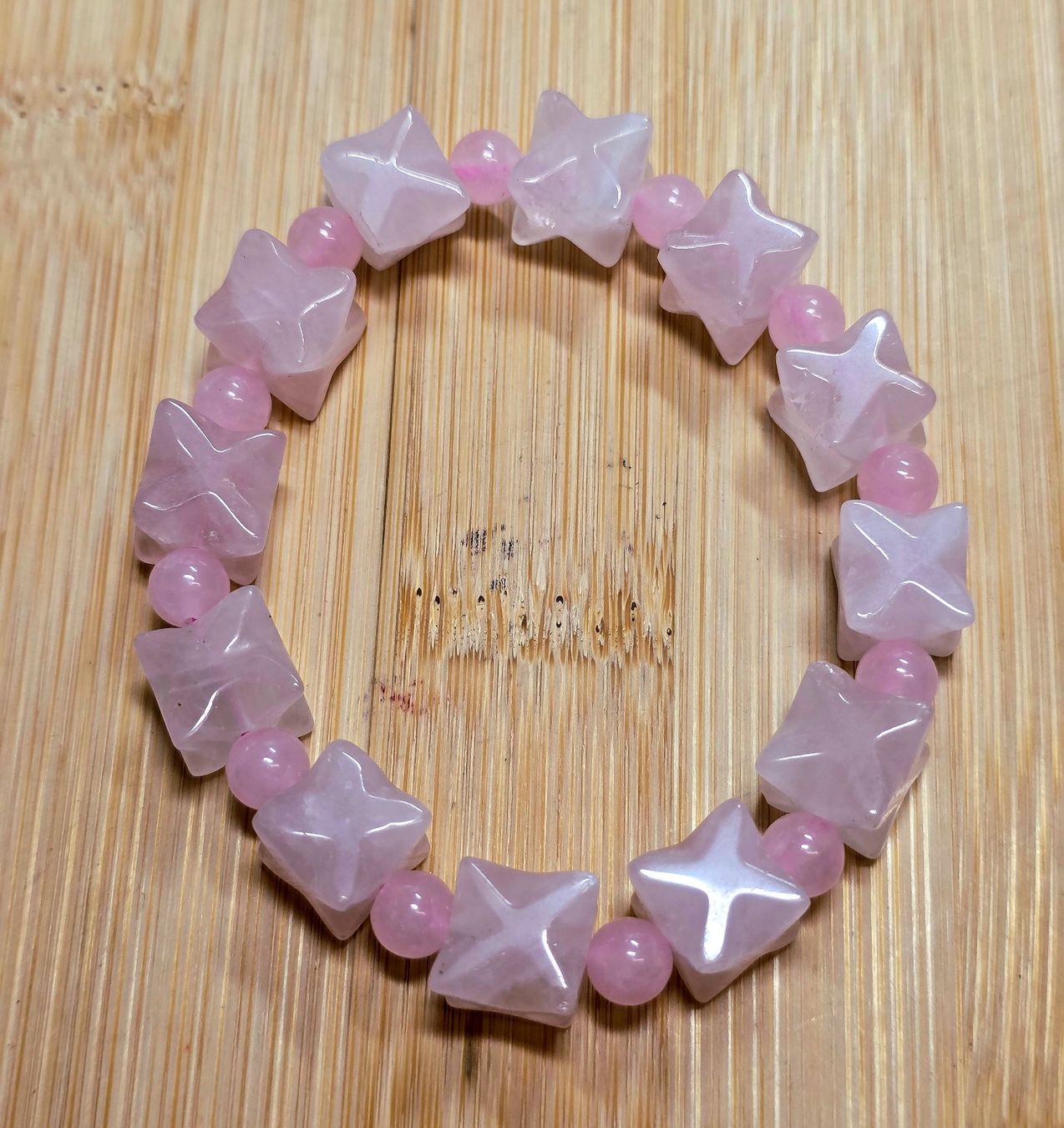 Minerali & Pietre curative: Rosenquarz Merkaba Armband – Nuovo e nell'imballaggio originale da Matzingen venduto da Shay_Crystalz
