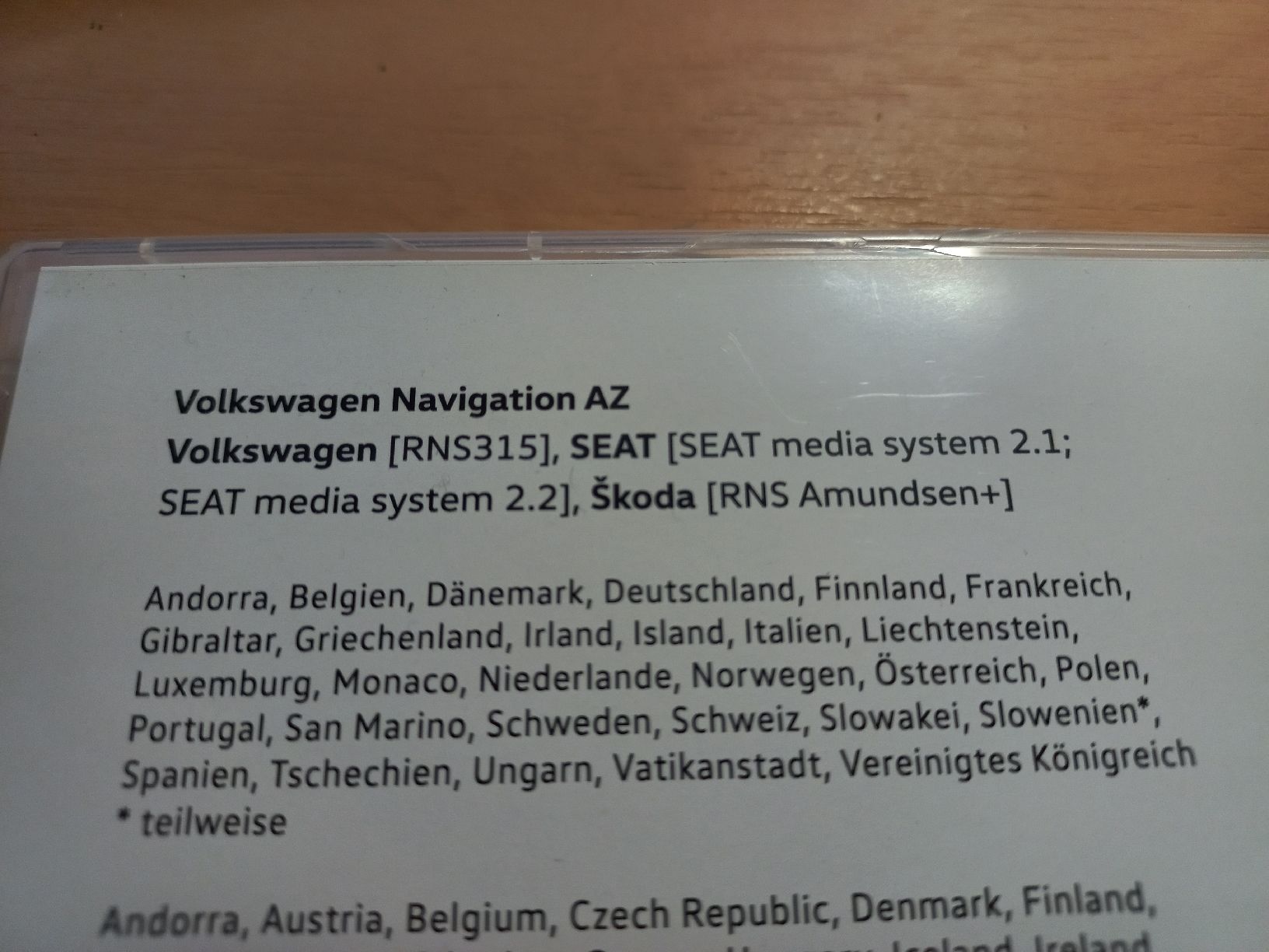 Software: Volkswagen Navigation AZ – Usato da Frutigen venduto da samuele80 2