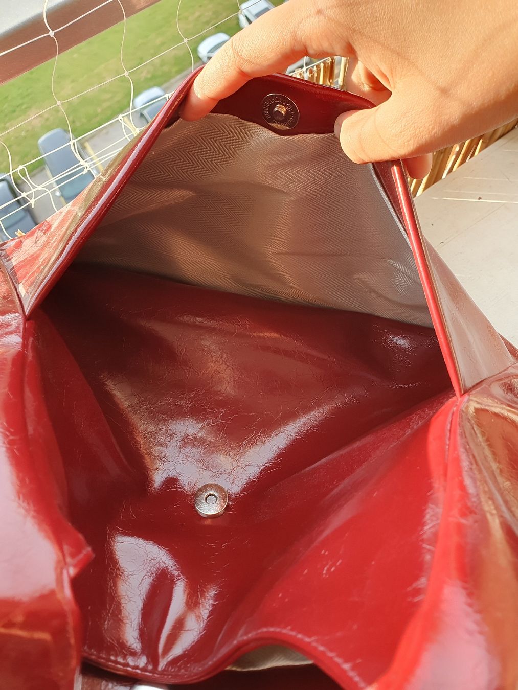 Borse da donna: Sac à main rouge verni  – Nuovo e nell'imballaggio originale da Prilly venduto da Framboise.2000 4