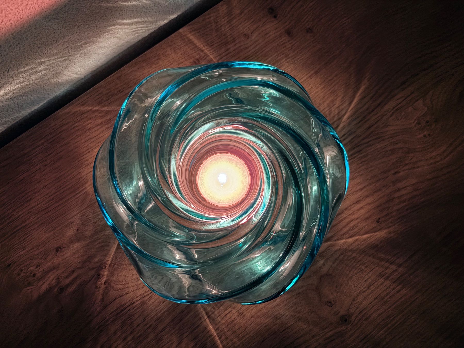 Murano Portacandele: Bougeoir Murano bleu turquoise, édition limitée – Nuovo e nell'imballaggio originale da Vuisternens-Ogoz venduto da PhilDr 2