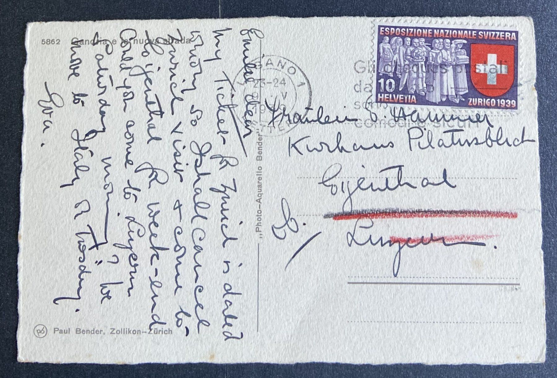Cartoline postali: AK Gandria ele nuova strada – Usato da Böckten venduto da Hansi36 1