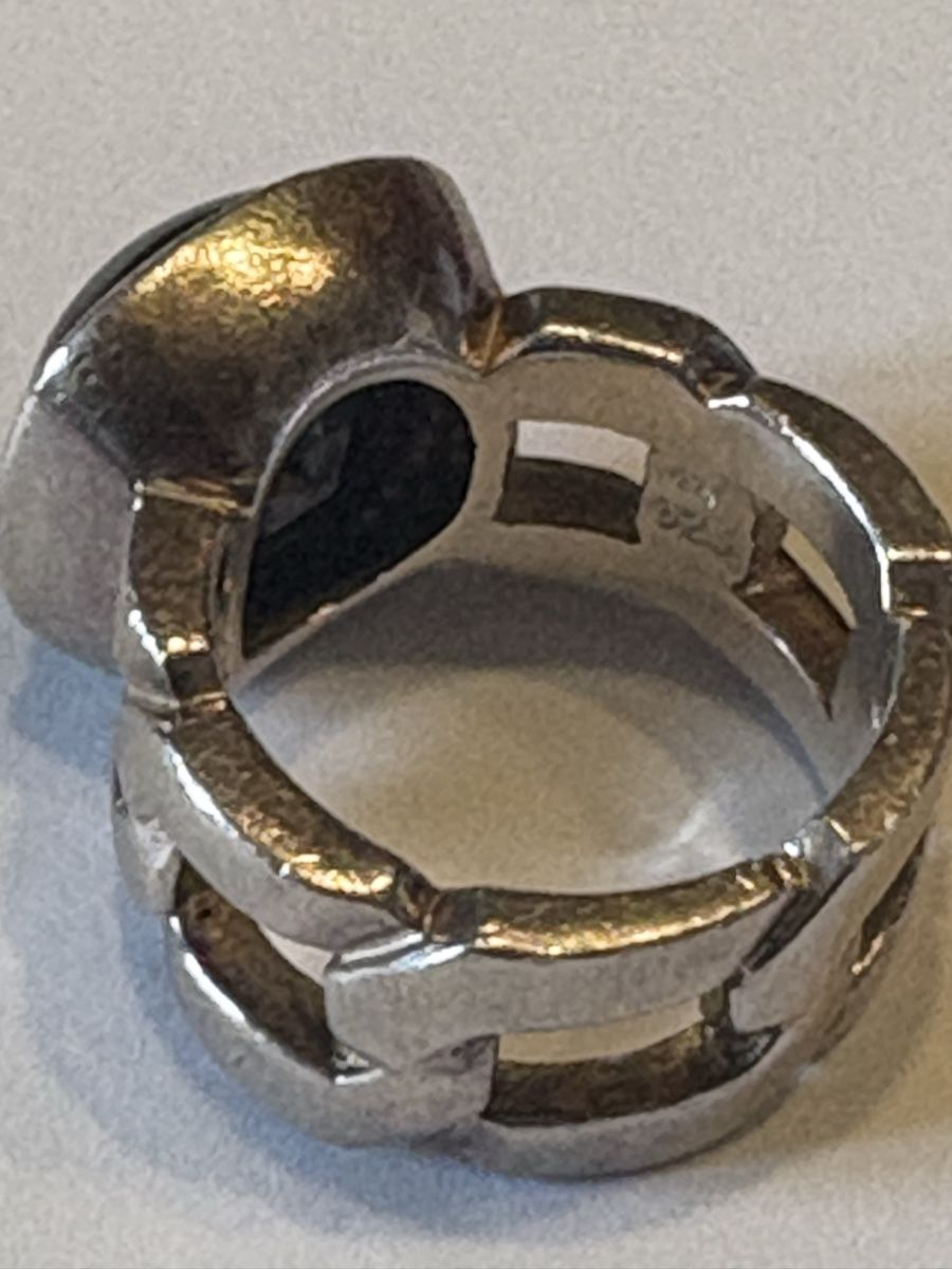 Onyx Anelli: Silber 925 Onyx Ring  – Usato da Murten venduto da Tzaugg 3
