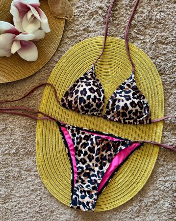 Sexy Leopard Bikini Set Braun M– NEU – GRATIS Versand